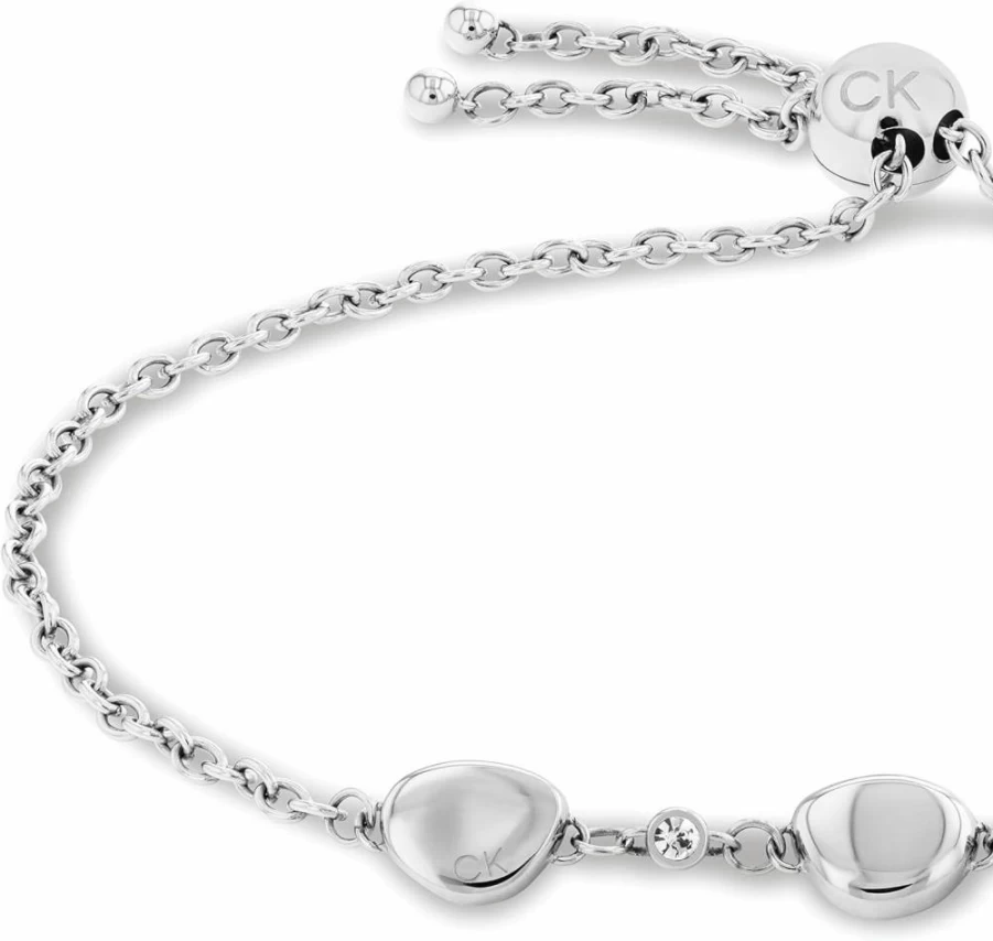 Calvin Klein Women's Fashion Chain Bracelet | Minimalist Jewelry for Women | Sterling Silver Cuff Bangle