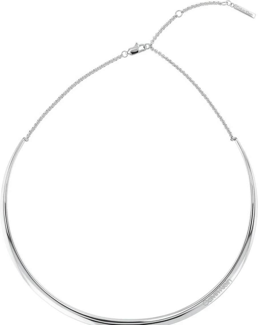 Calvin Klein Women's Silver Choker Necklace with Chain | Model 35000012
