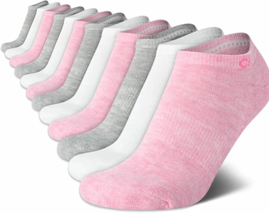 Calvin Klein Women's No-Show Socks 12-Pack - Low Cut Cushioned Athletic Socks for Women - Breathable Sports Socks Size 4-10