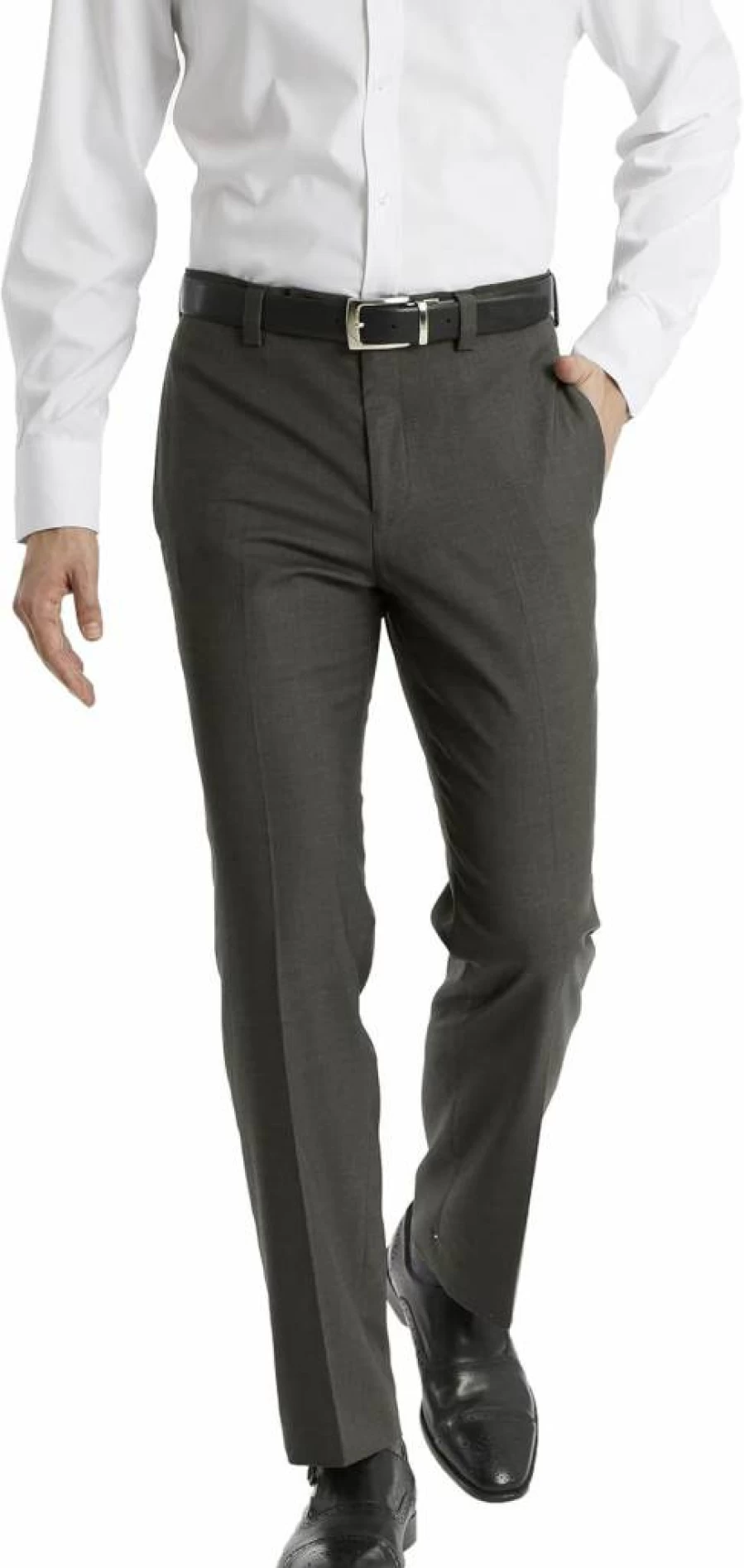 Calvin Klein Men's Modern Fit Stretch Dress Pants - Flat Front Ready-to-Wear Suit Pants for Business & Formal Wear