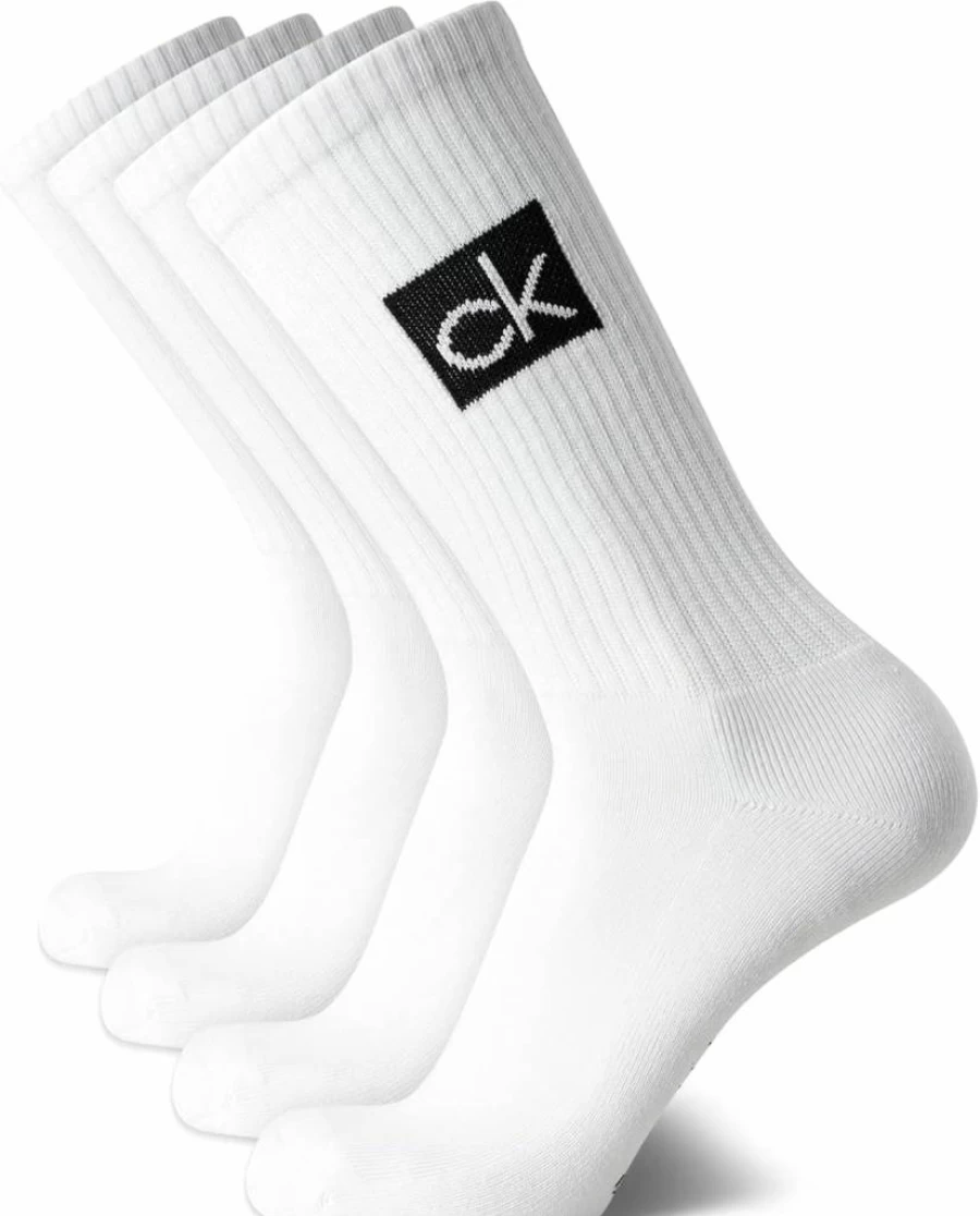 Calvin Klein Men's Cotton Blend Athletic Crew Socks - 4-Pack Cushioned Mid-Calf Socks for Sports & Casual Wear