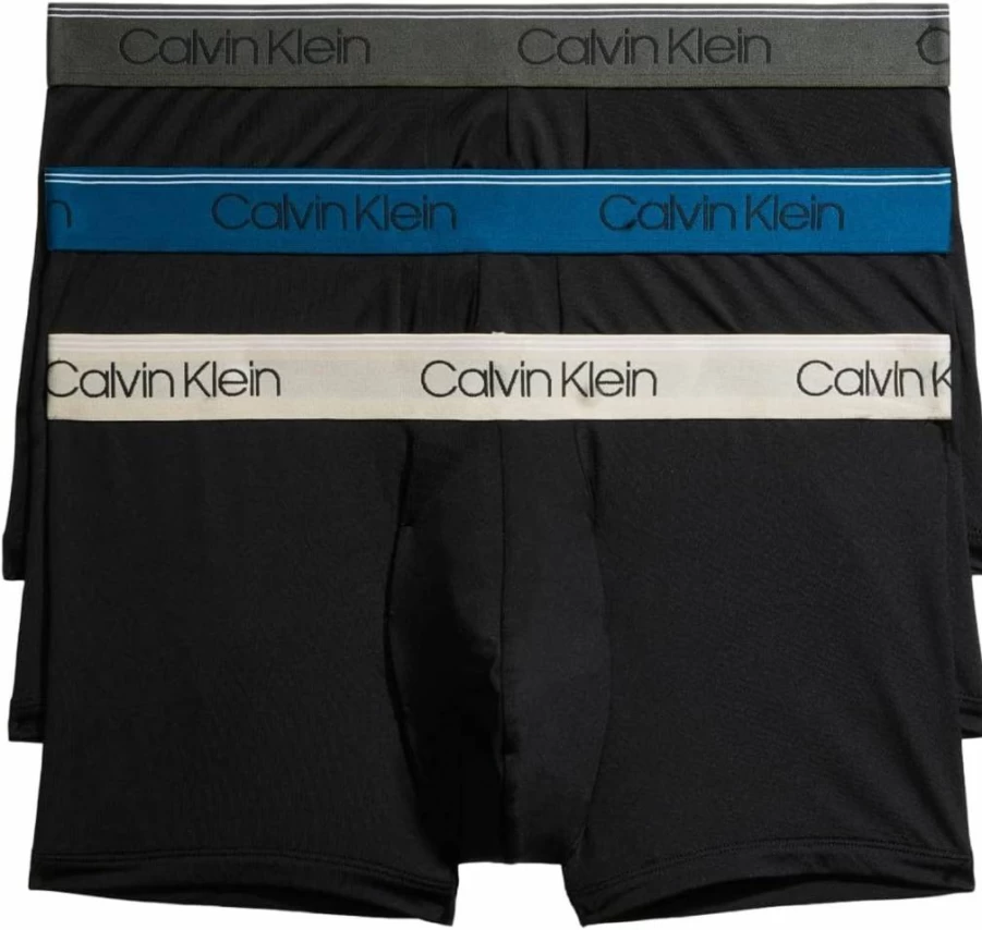 Calvin Klein Men's 3-Pack Low Rise Micro Stretch Trunk Underwear
