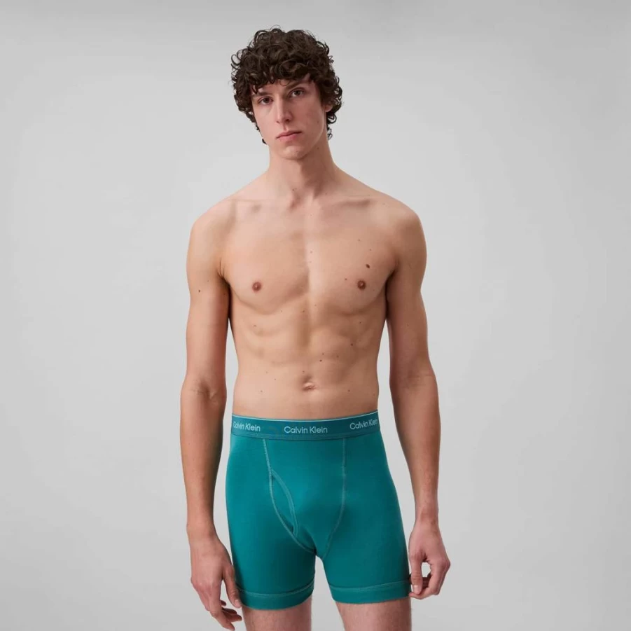 Calvin Klein Men's 3-Pack Cotton Stretch Boxer Briefs - Soft Comfort Underwear