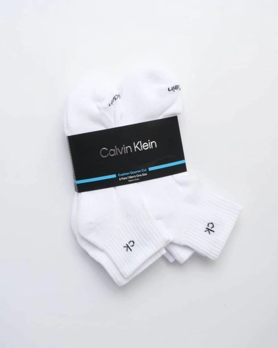 Calvin Klein Men's 6-Pack Cushioned Athletic Socks for Running, Sports & Hiking - Breathable Mini Crew Quarter Socks