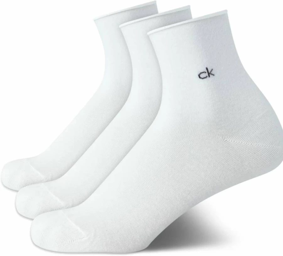 Calvin Klein Women's 3-Pack Cotton Blend Crew Socks - Soft Mini/Mid Cuff Dress Socks for Shoe Size 4-10