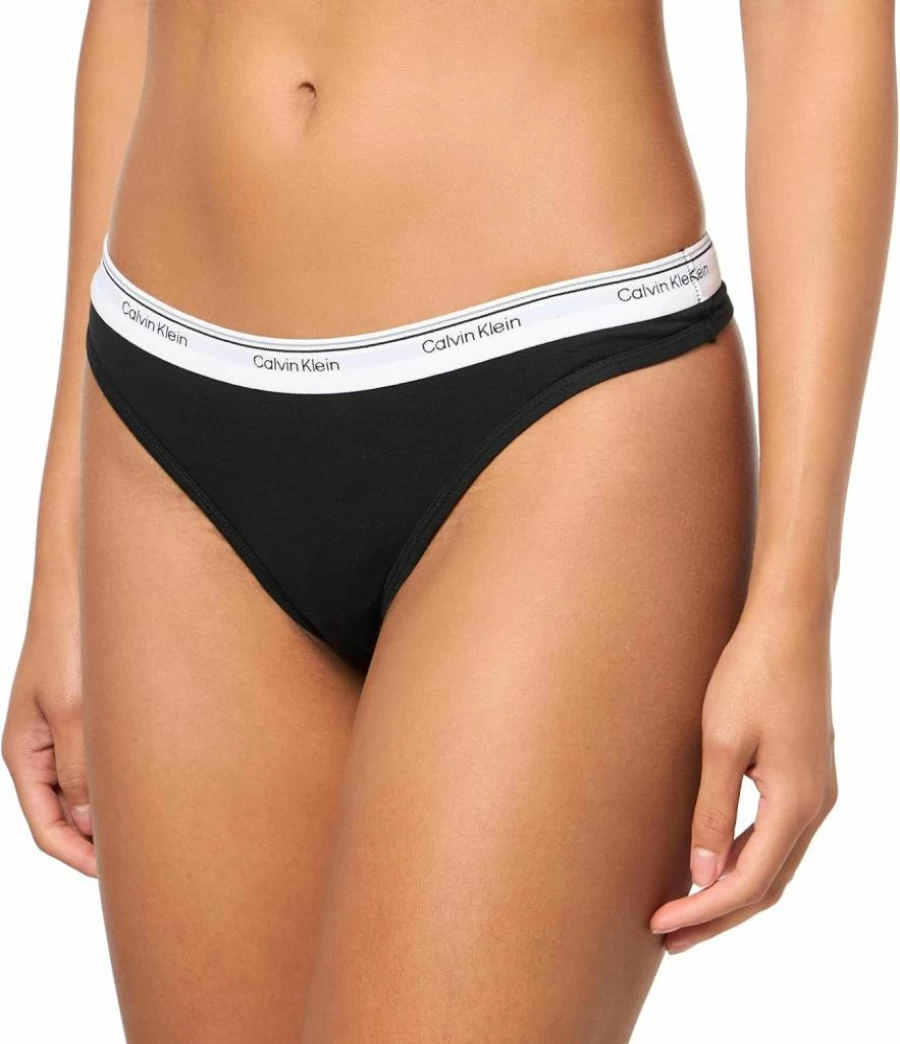 Calvin Klein Women's 3-Pack Cotton Stretch Thong Underwear - Comfortable & Breathable Panties