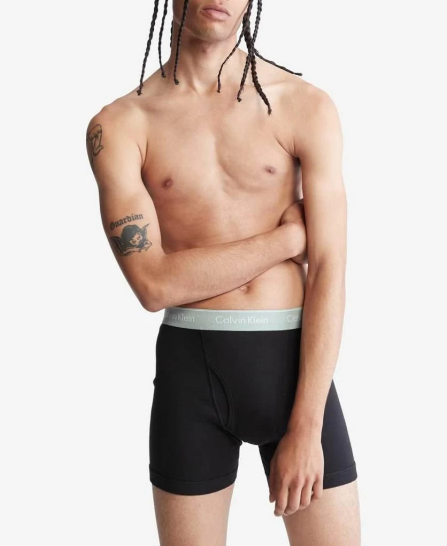Calvin Klein Men's 5-Pack Cotton Stretch Boxer Briefs - Soft Comfort Underwear for Everyday Wear