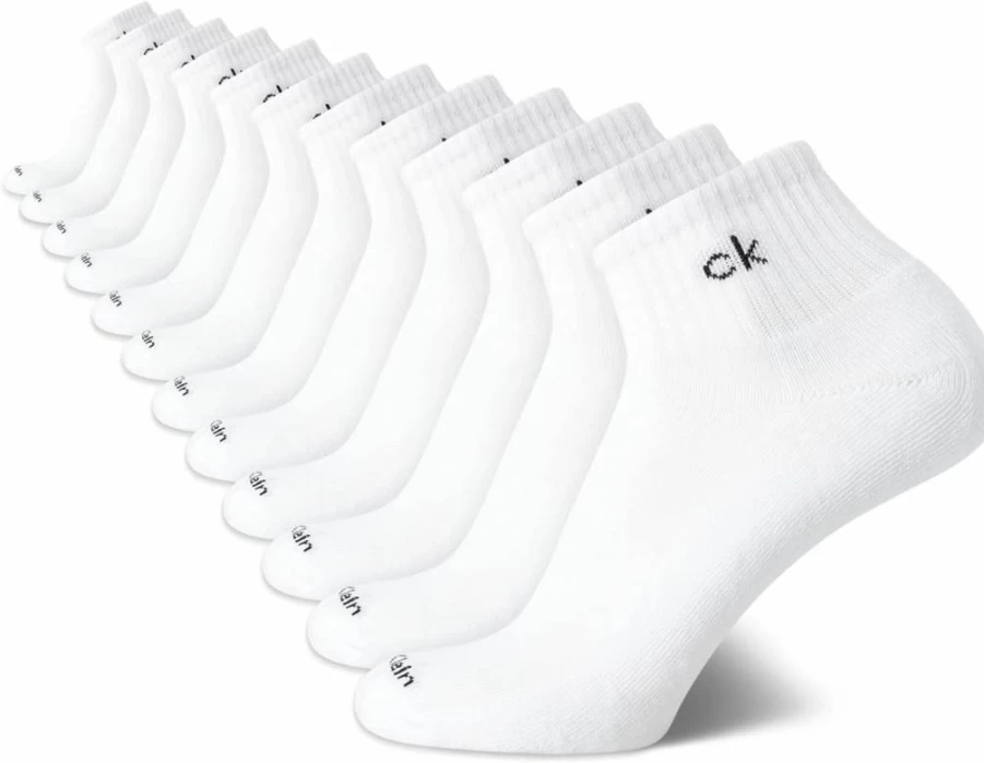 Calvin Klein Men's 12-Pack Performance Cushioned Ankle Socks for Athletic & Everyday Wear (Sizes 7-12)