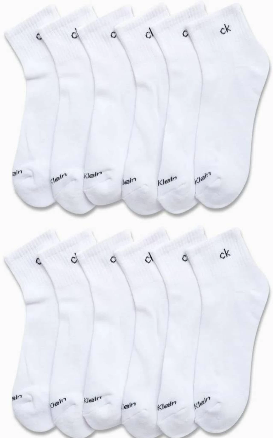 Calvin Klein Men's 12-Pack Performance Cushioned Ankle Socks for Athletic & Everyday Wear (Sizes 7-12)