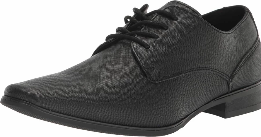 Calvin Klein Men's Brodie Leather Oxford Dress Shoes Classic Comfortable Formal Business Casual Style