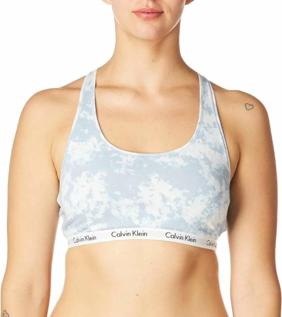 Calvin Klein Women's Carousel Logo Bralette - Comfortable Logo Underwire Bra for Women