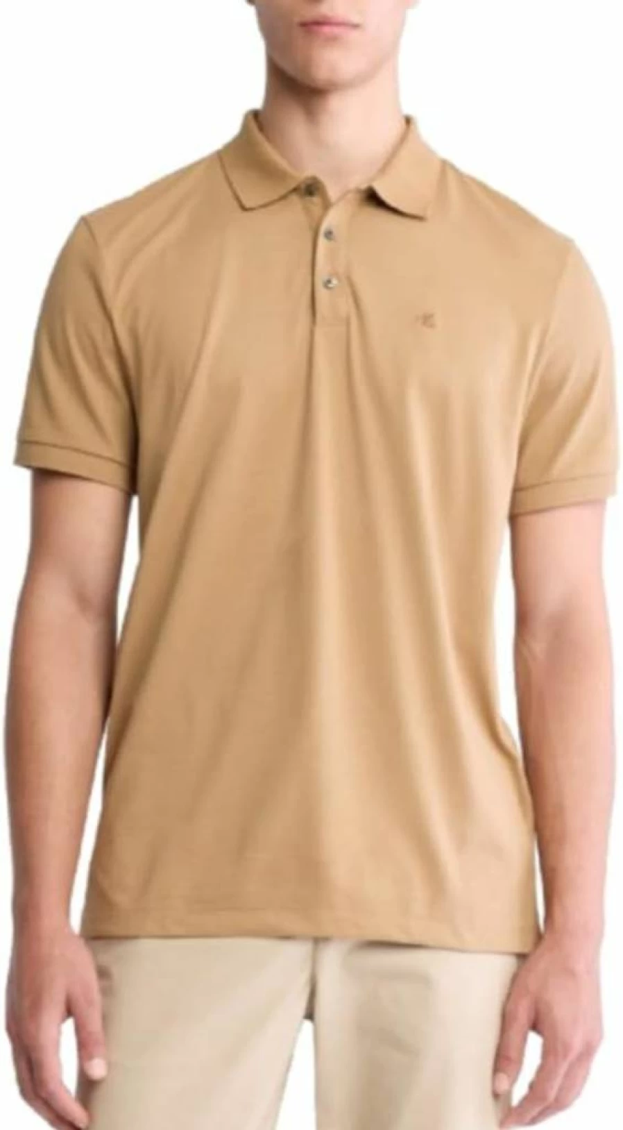 Calvin Klein Men's Classic Cotton Polo Shirt with Monogram Logo for Casual Wear