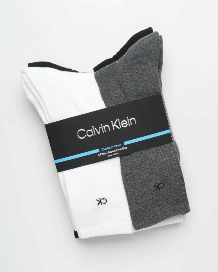 Calvin Klein Men's Athletic Crew Socks 5-Pack - Mid Calf Casual Socks for Men Size 7-12 | Comfortable Everyday Socks