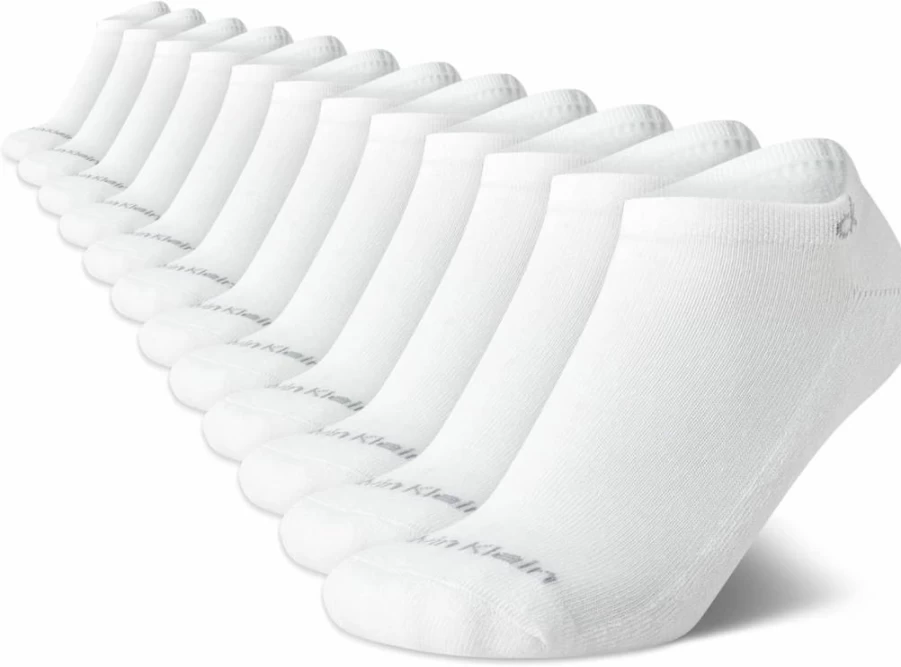 Calvin Klein Women's No Show Socks 12-Pack Low Cut Breathable Ankle Socks for Athletic Wear Shoe Size 4-10