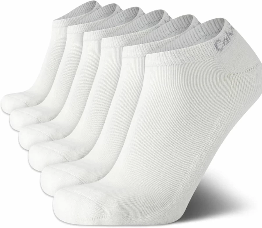 Calvin Klein Men's No-Show Athletic Socks 6-Pack – Low Cut Casual & Sports Socks for Men