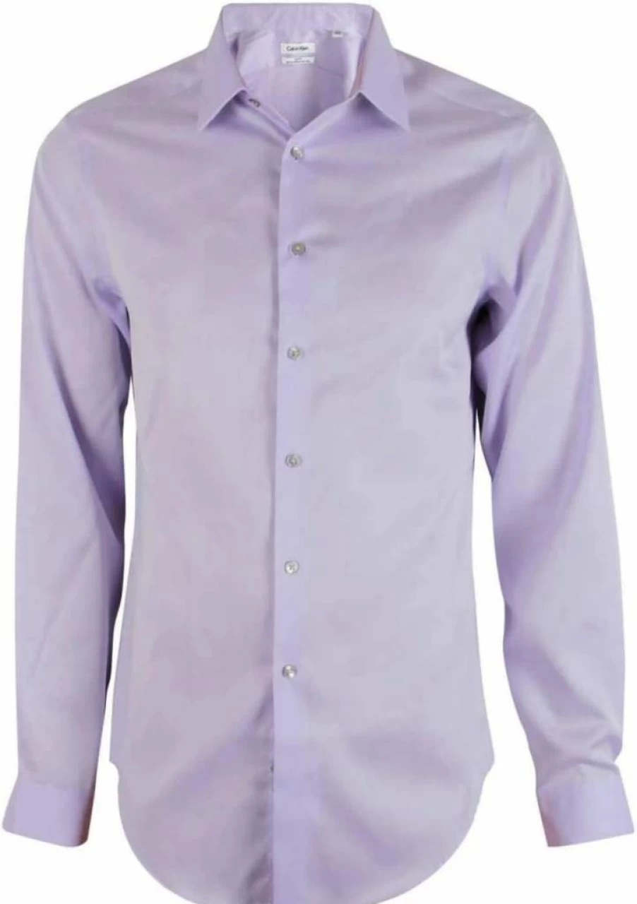 Calvin Klein Men's Slim Fit Herringbone Non-Iron Dress Shirt for Business Casual Wear