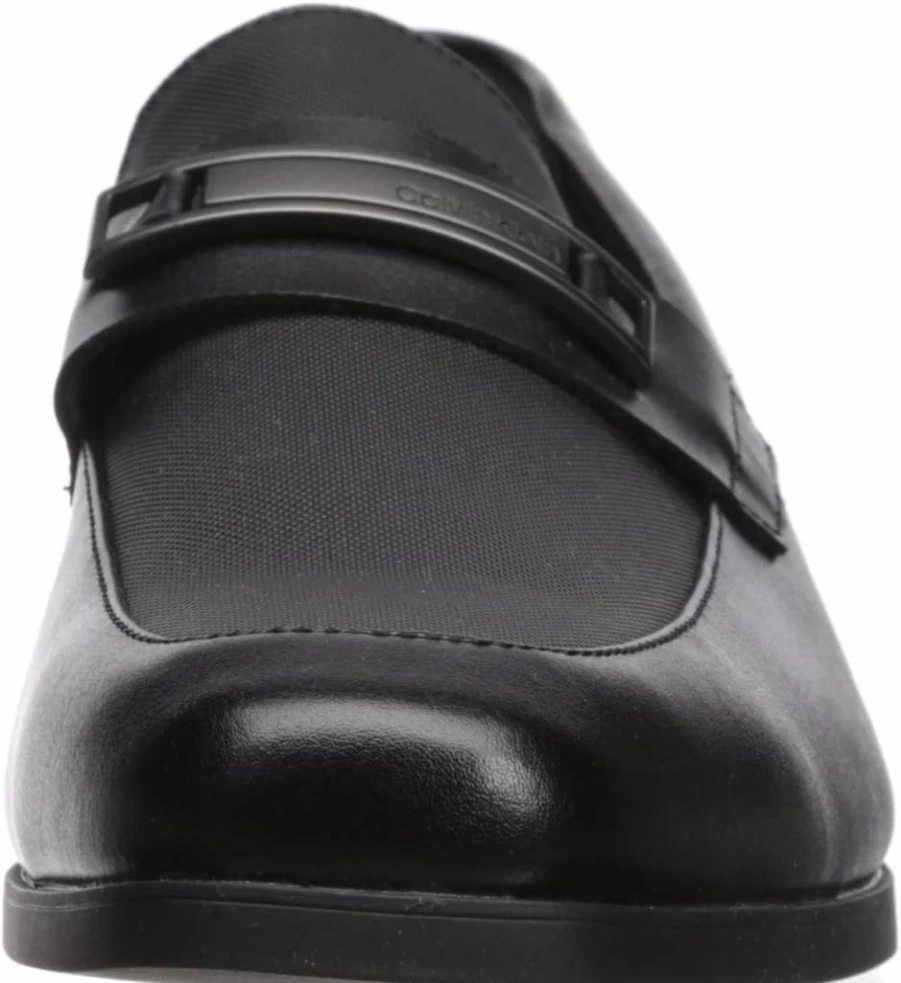 Calvin Klein Jameson Men's Genuine Leather Loafers – Classic Slip-On Dress Shoes for Men