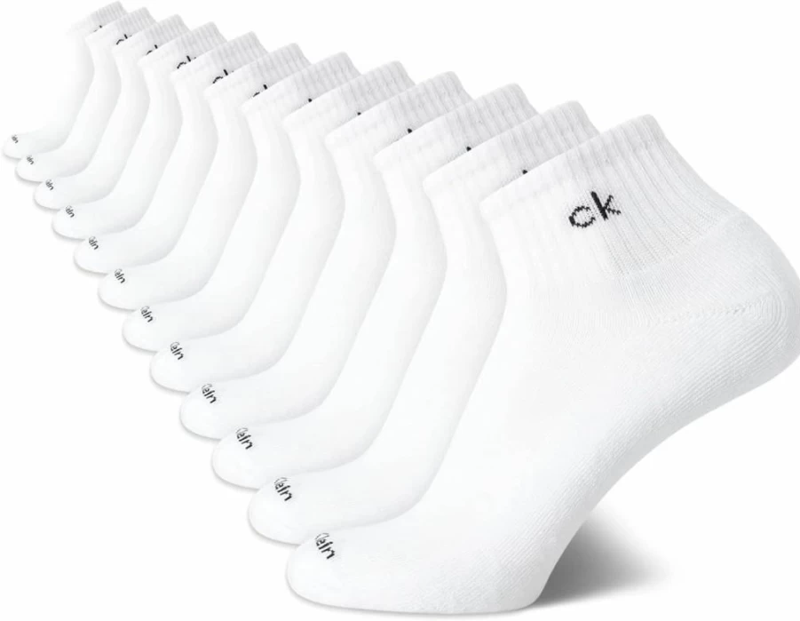 Calvin Klein Men's 12-Pack Performance Cushioned Ankle Socks for Athletic & Everyday Wear (Sizes 7-12)