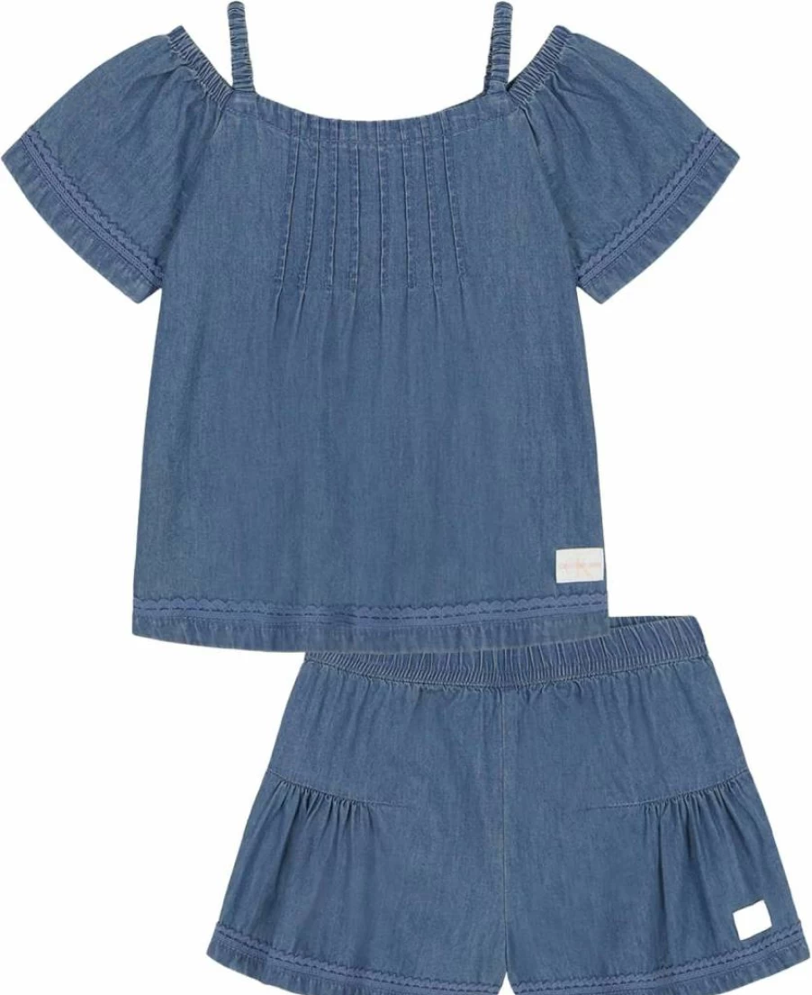 Calvin Klein Baby Boys' 2-Piece Cotton Shorts Set - Comfortable Summer Outfit