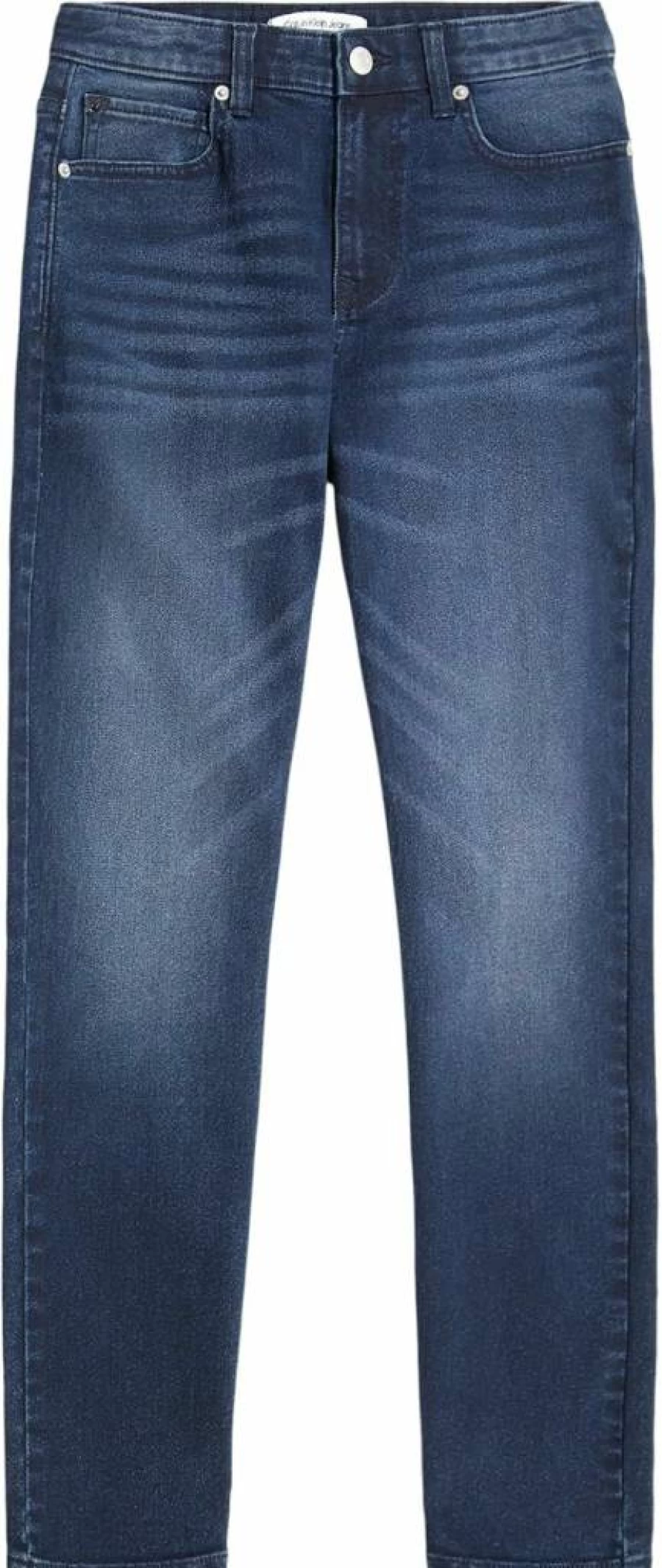 Calvin Klein Boys' Slim Fit Stretch Denim Jeans with Zipper Fly & Button Closure, 5-Pocket Straight Leg Design