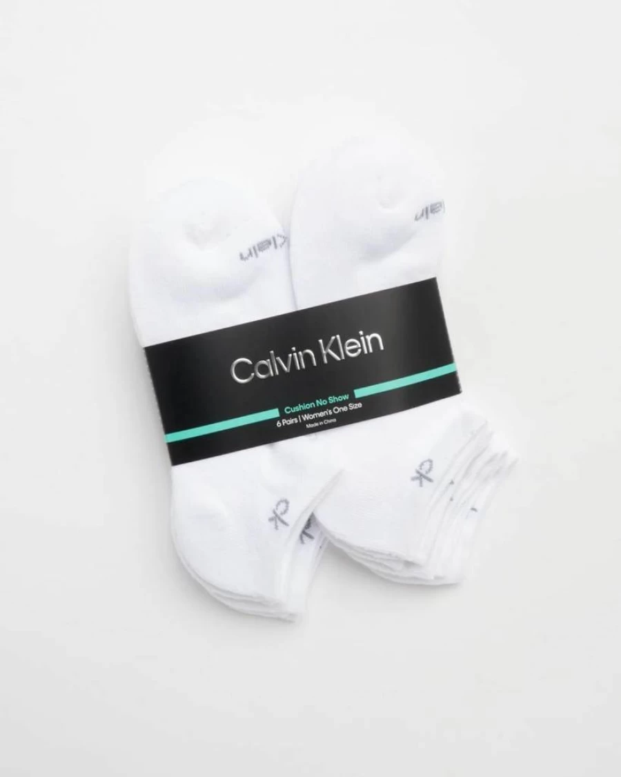 Calvin Klein Men's Low Cut No Show Socks 6-Pack - Performance Cushion Tab for Sneakers, Loafers & Boat Shoes (Size 4-10)