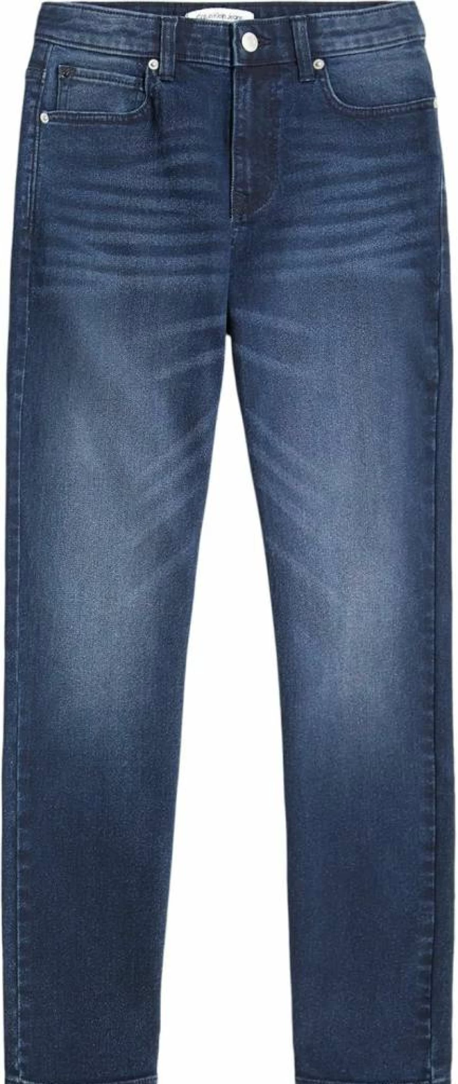 Calvin Klein Boys' Slim Fit Stretch Denim Jeans with Zipper Fly & Button Closure, 5-Pocket Straight Leg Design