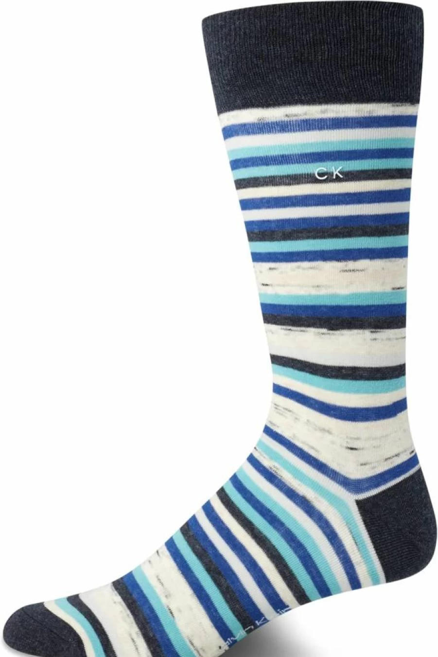 Calvin Klein Men's Crew Dress Socks - Soft Egyptian Cotton Blend, Breathable & Stay-Up Comfort Cuff