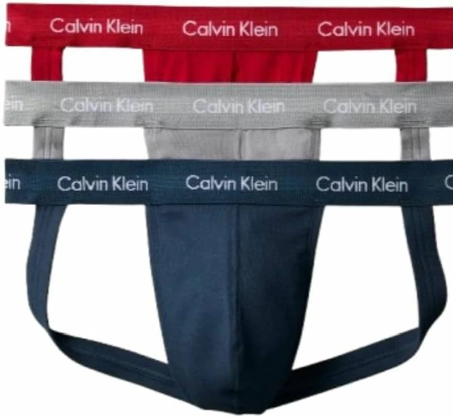 Calvin Klein Men's 3-Pack Cotton Stretch Jockstrap Underwear for Comfort & Support