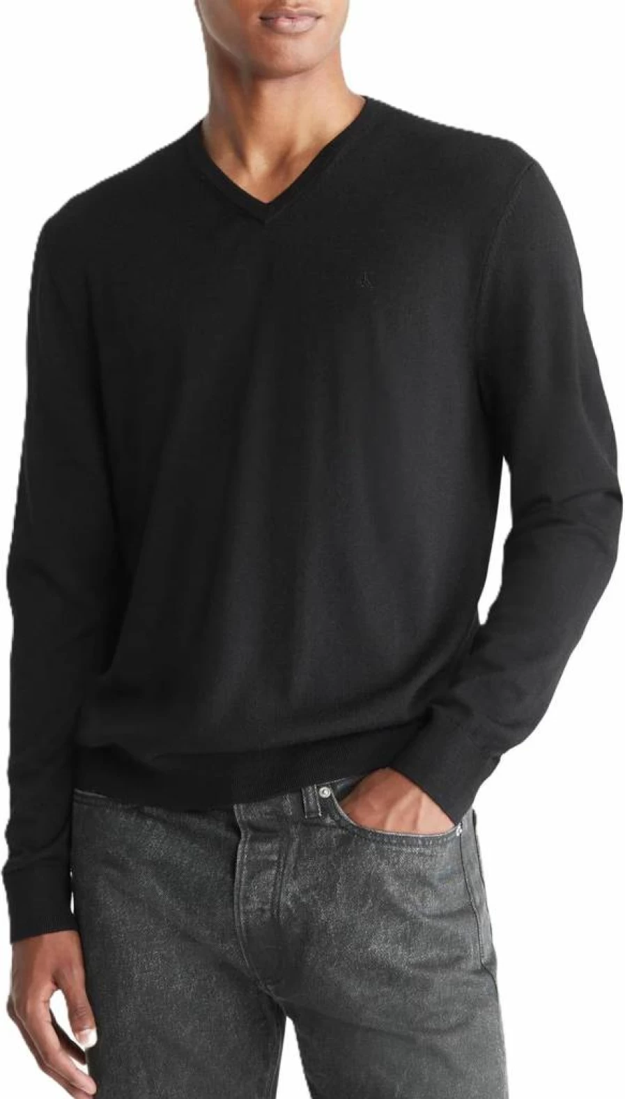 Calvin Klein Men's Premium V-Neck Merino Wool Blend Sweater for Comfort & Style
