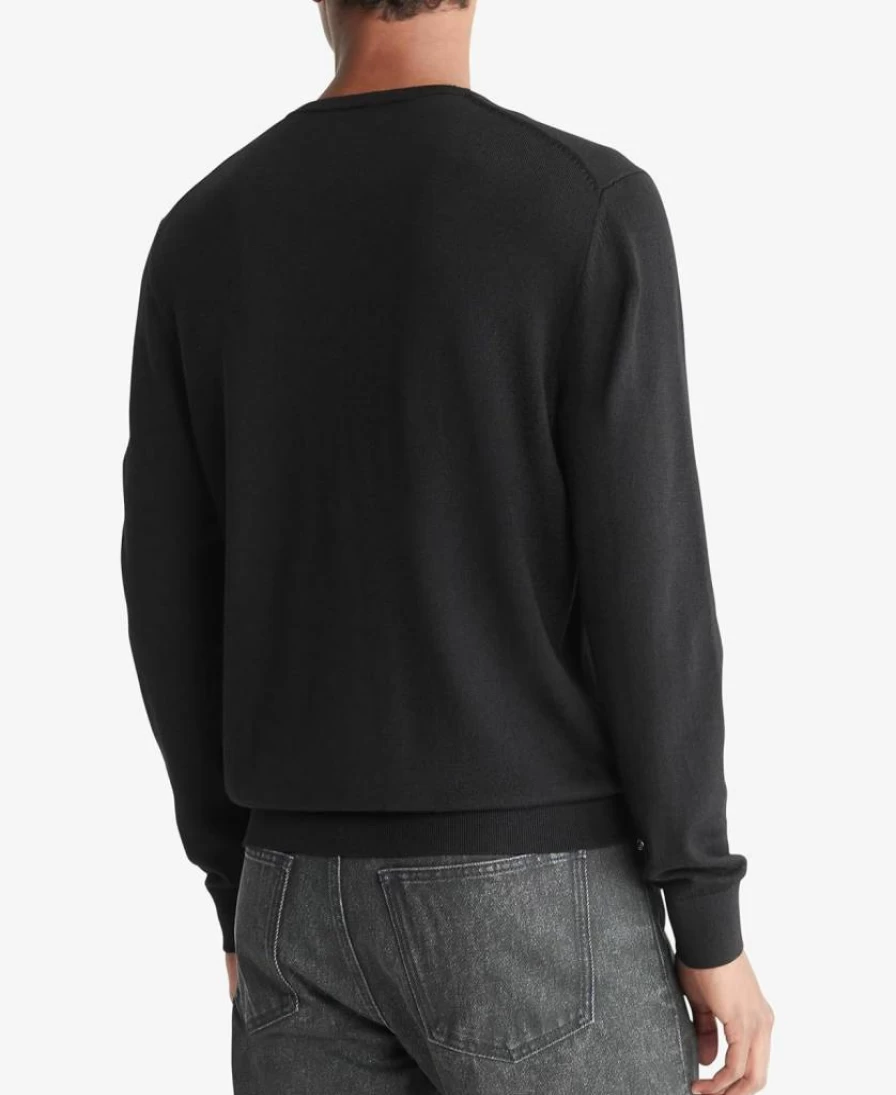 Calvin Klein Men's Premium V-Neck Merino Wool Blend Sweater for Comfort & Style