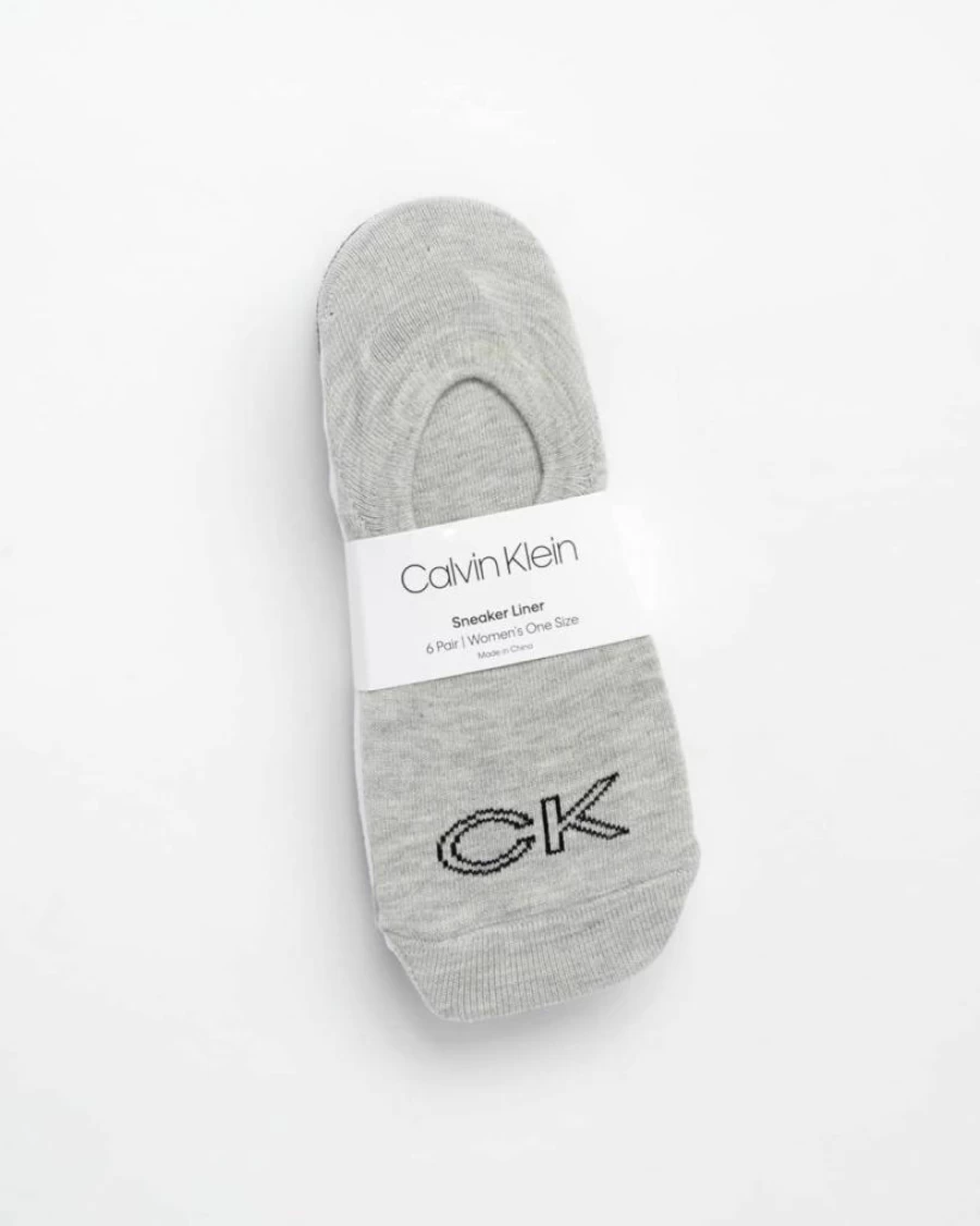 Calvin Klein Women's 6-Pack Comfort Cuff Sneaker Liner Socks for Everyday Wear