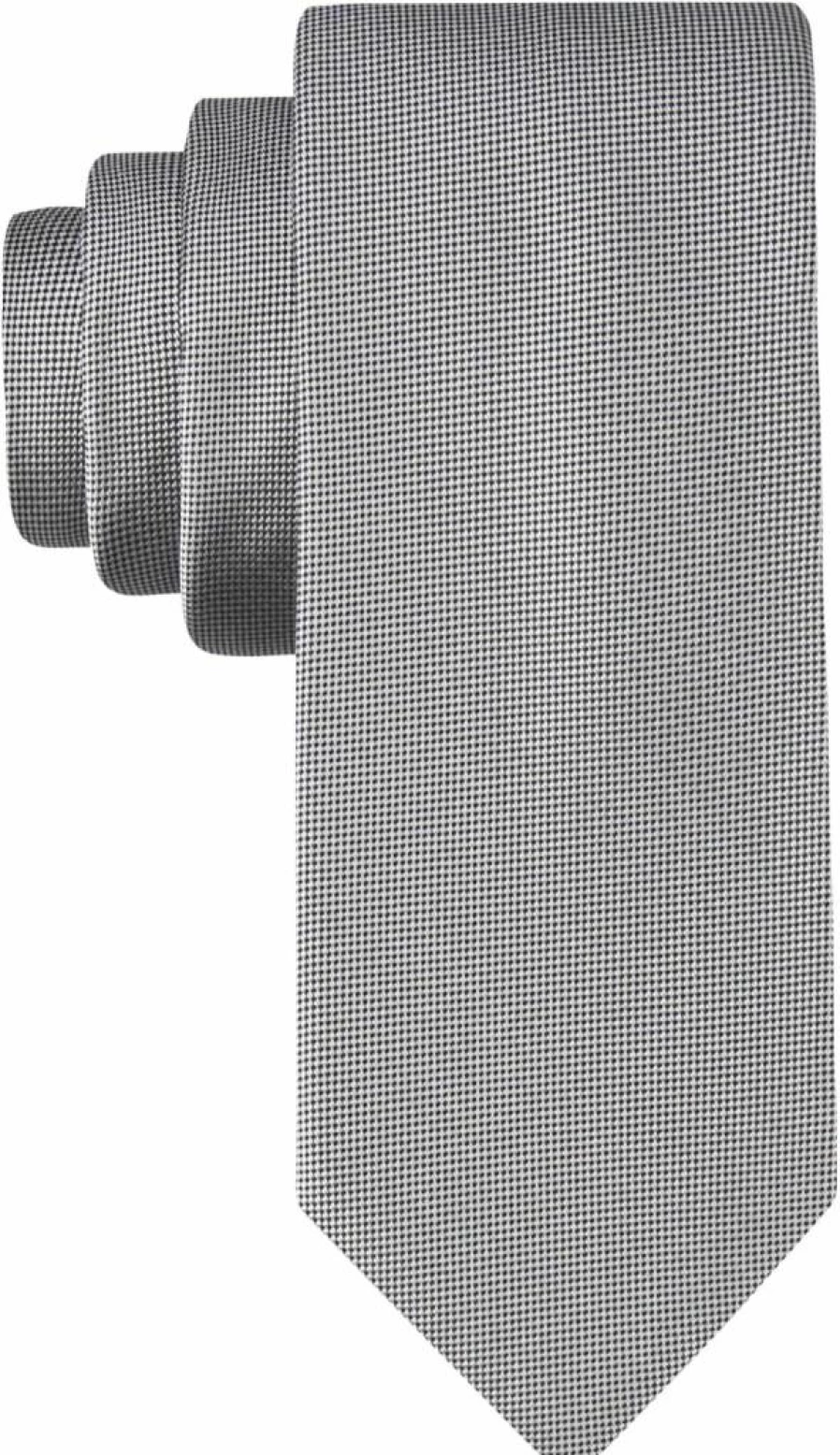 Calvin Klein Men's Solid Silver Necktie for Formal Wear – Standard & Extra Long Sizes