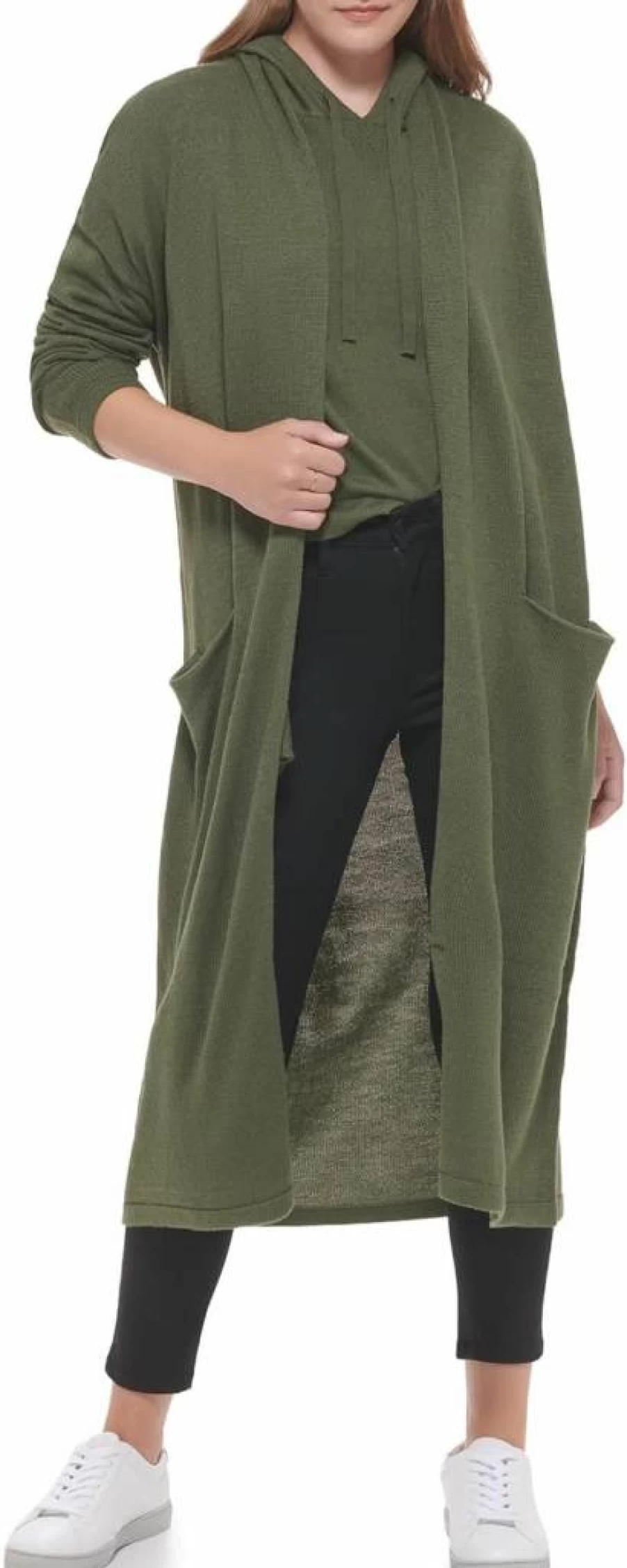 Calvin Klein Women's Thyme Green Sweater & Jeans Set - Small Size Casual Outfit