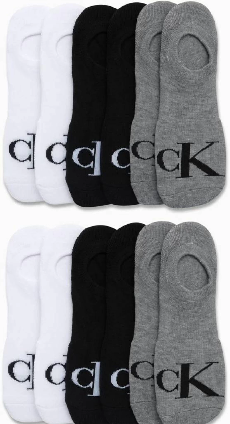 Calvin Klein Men's No Show Socks 12 Pack - Low Cut Cushioned Non Slip Sneaker & Loafer Socks for Men Size 7-12