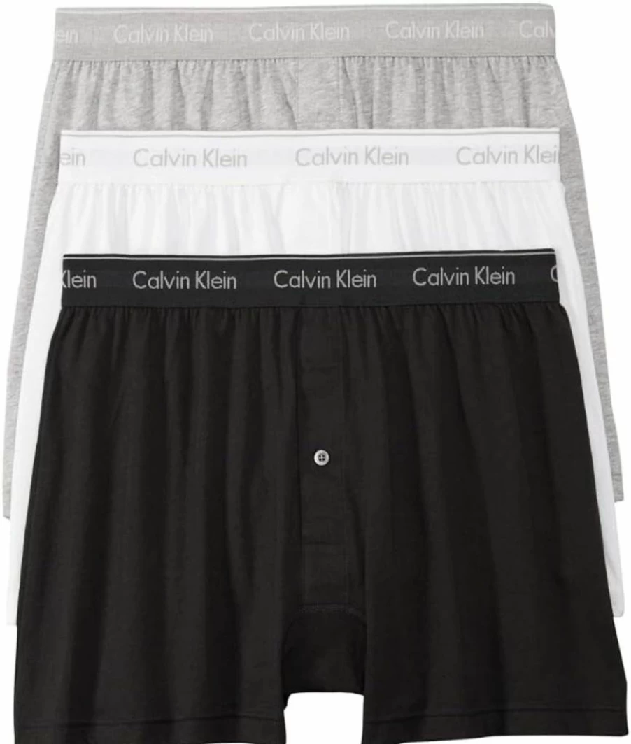 Calvin Klein Men's 3-Pack Cotton Classic Fit Knit Boxer Briefs Underwear