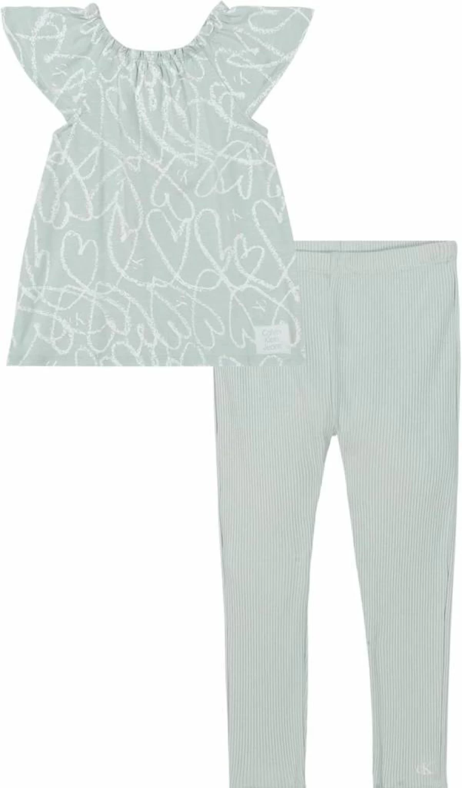 Calvin Klein Girls' 2-Piece Tunic and Leggings Set for Toddlers