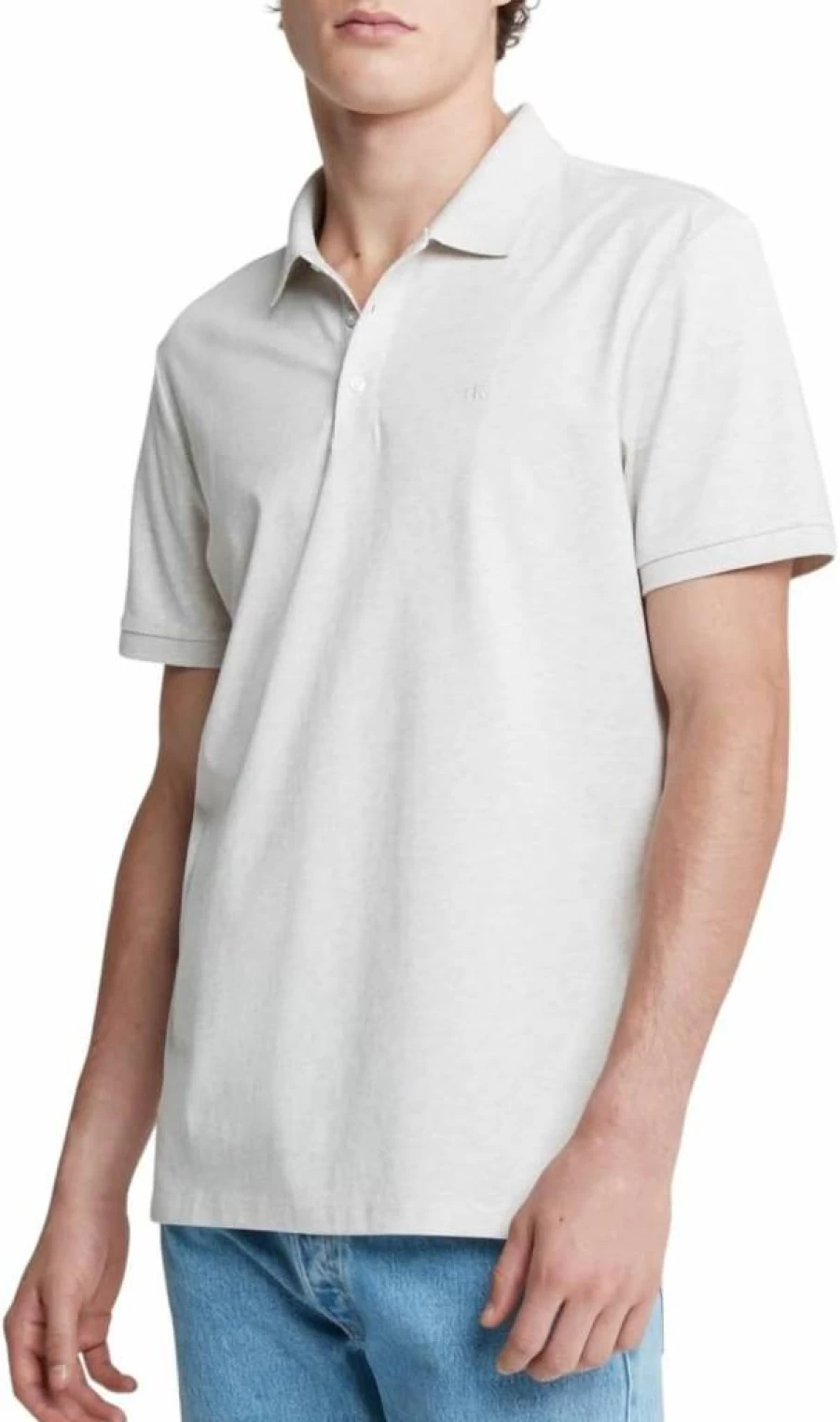 Calvin Klein Men's Classic Monogram Logo Cotton Polo Shirt for Casual Wear