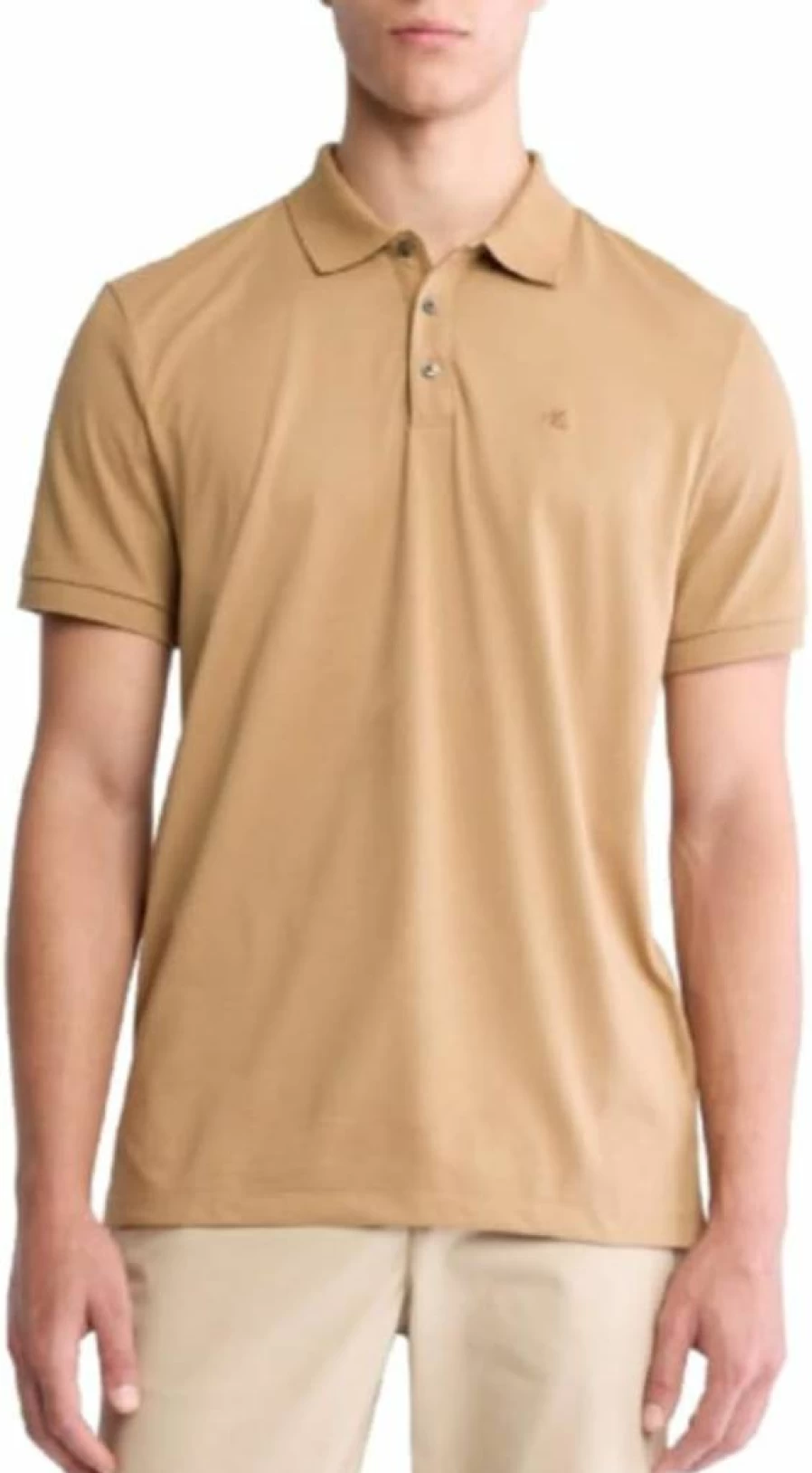 Calvin Klein Men's Classic Monogram Logo Cotton Polo Shirt for Casual Wear