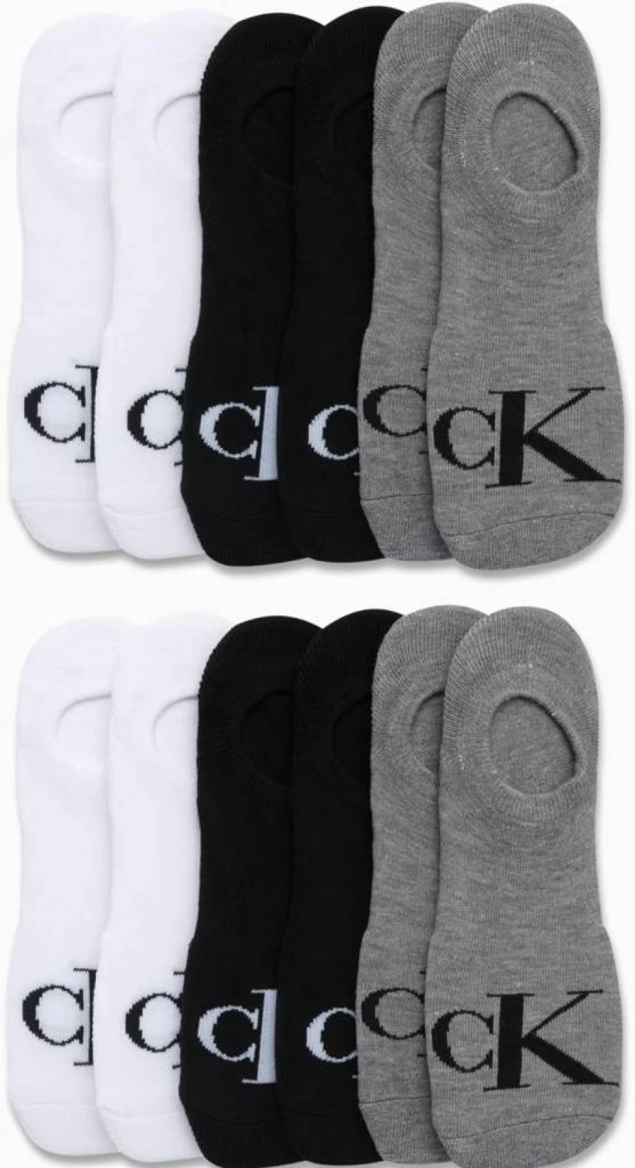 Calvin Klein Men's No Show Socks 12 Pack - Low Cut Cushioned Non Slip Liner Socks for Sneakers & Loafers (Sizes 7-12)
