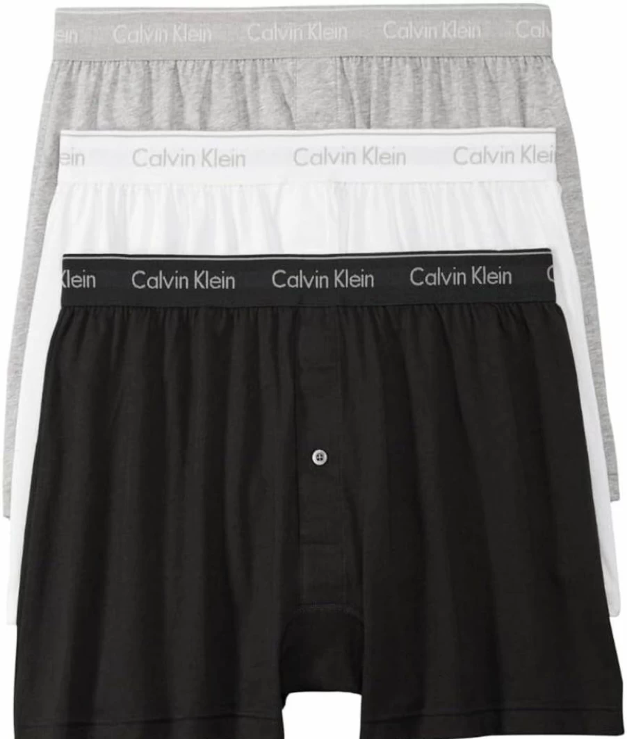 Calvin Klein Men's 3-Pack Cotton Classic Fit Knit Boxer Briefs Underwear