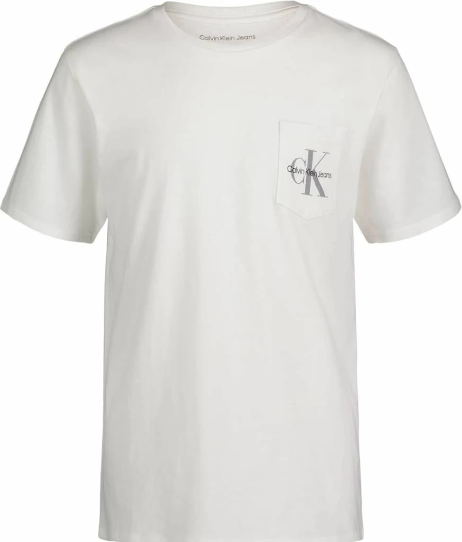 Calvin Klein Boys' Relaxed Fit Soft Cotton Short Sleeve Pocket T-Shirt Comfortable Crew Neck Tee