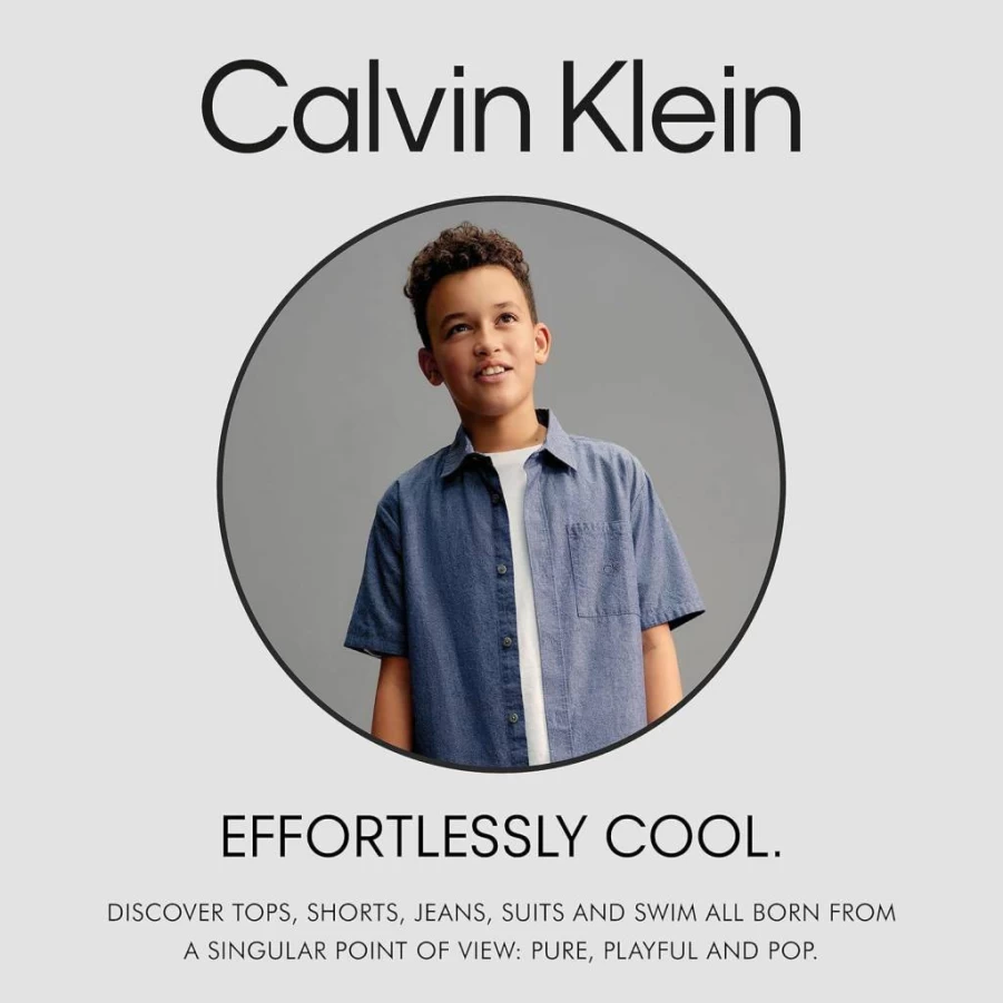 Calvin Klein Boys' Relaxed Fit Soft Cotton Short Sleeve Pocket T-Shirt Comfortable Crew Neck Tee