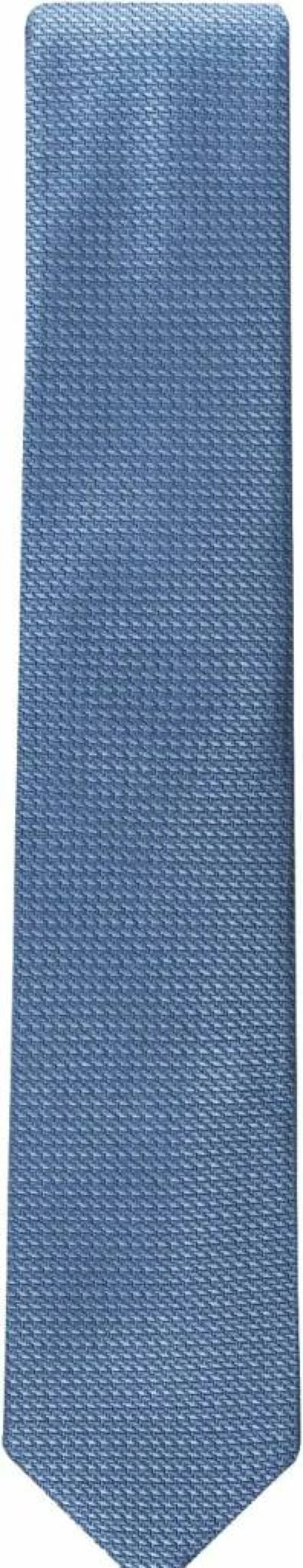 Calvin Klein Men's Stylish Gingham Print Silk Necktie for Formal Wear