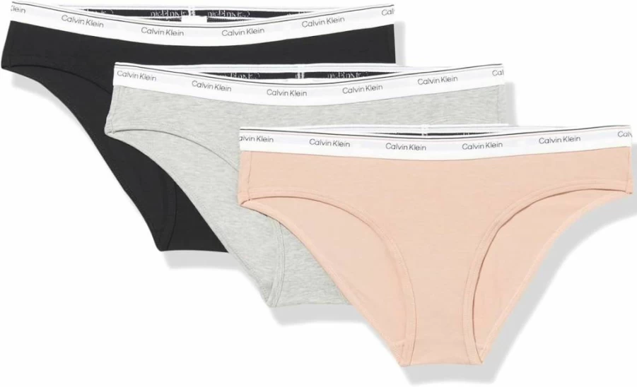 Calvin Klein Women's 3-Pack Cotton Stretch Bikini Panties for Comfort and Balance
