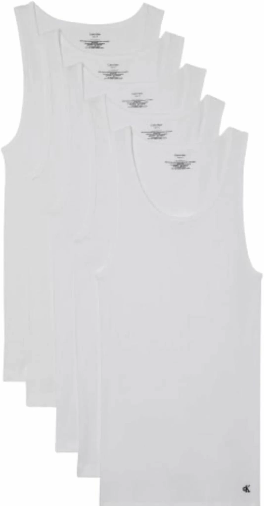 Calvin Klein Men's Cotton Crew Neck Undershirt - Comfortable Slim Fit White T-Shirt for Men