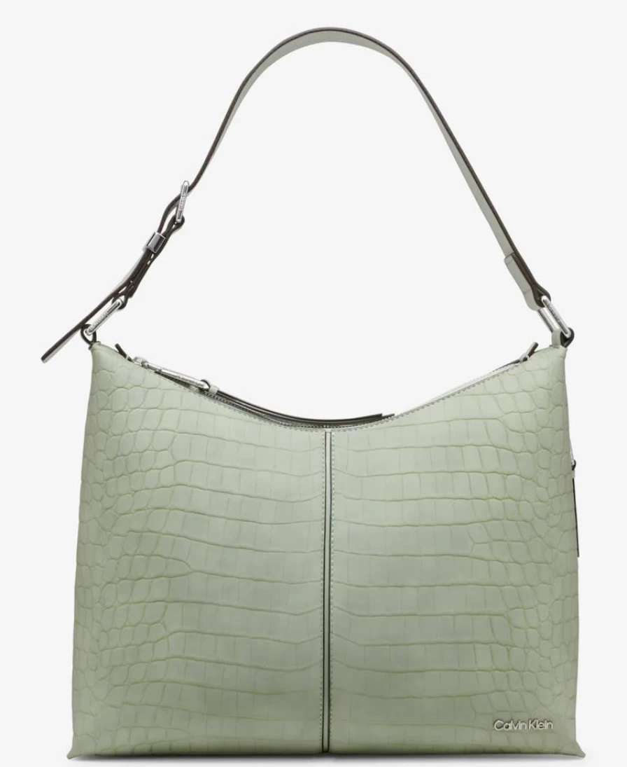 Calvin Klein Max Top Zip Hobo Bag for Women - Stylish Leather Shoulder Handbag