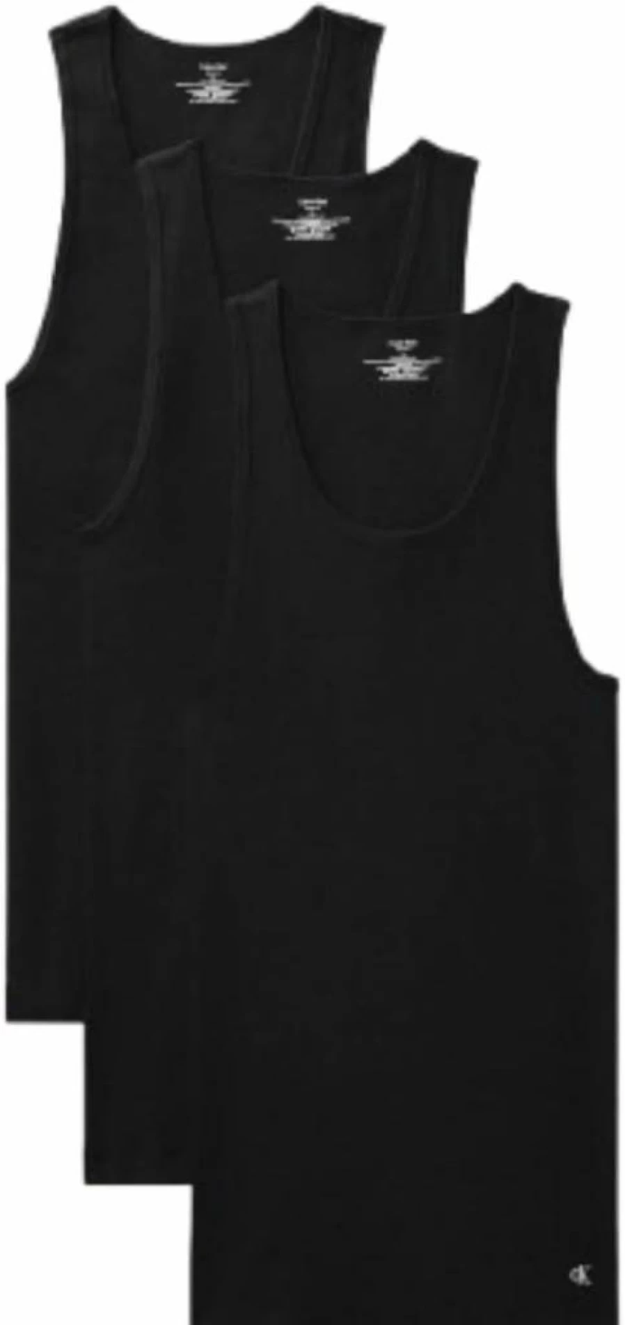 Calvin Klein Men's Cotton Crew Neck Undershirt - Comfortable Slim Fit White T-Shirt for Men