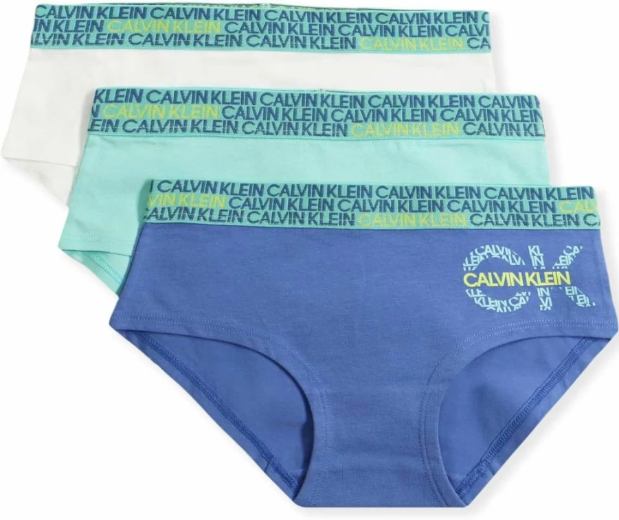 Calvin Klein Girls' Cotton Hipster Underwear Multipack - Soft Modern Comfort for Teens