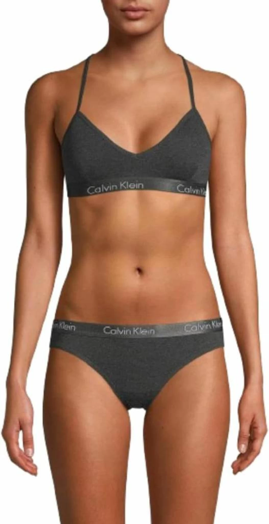 Calvin Klein Women's Lightly Lined Cotton Bralette Bra - Comfortable Wireless Lounge Bra