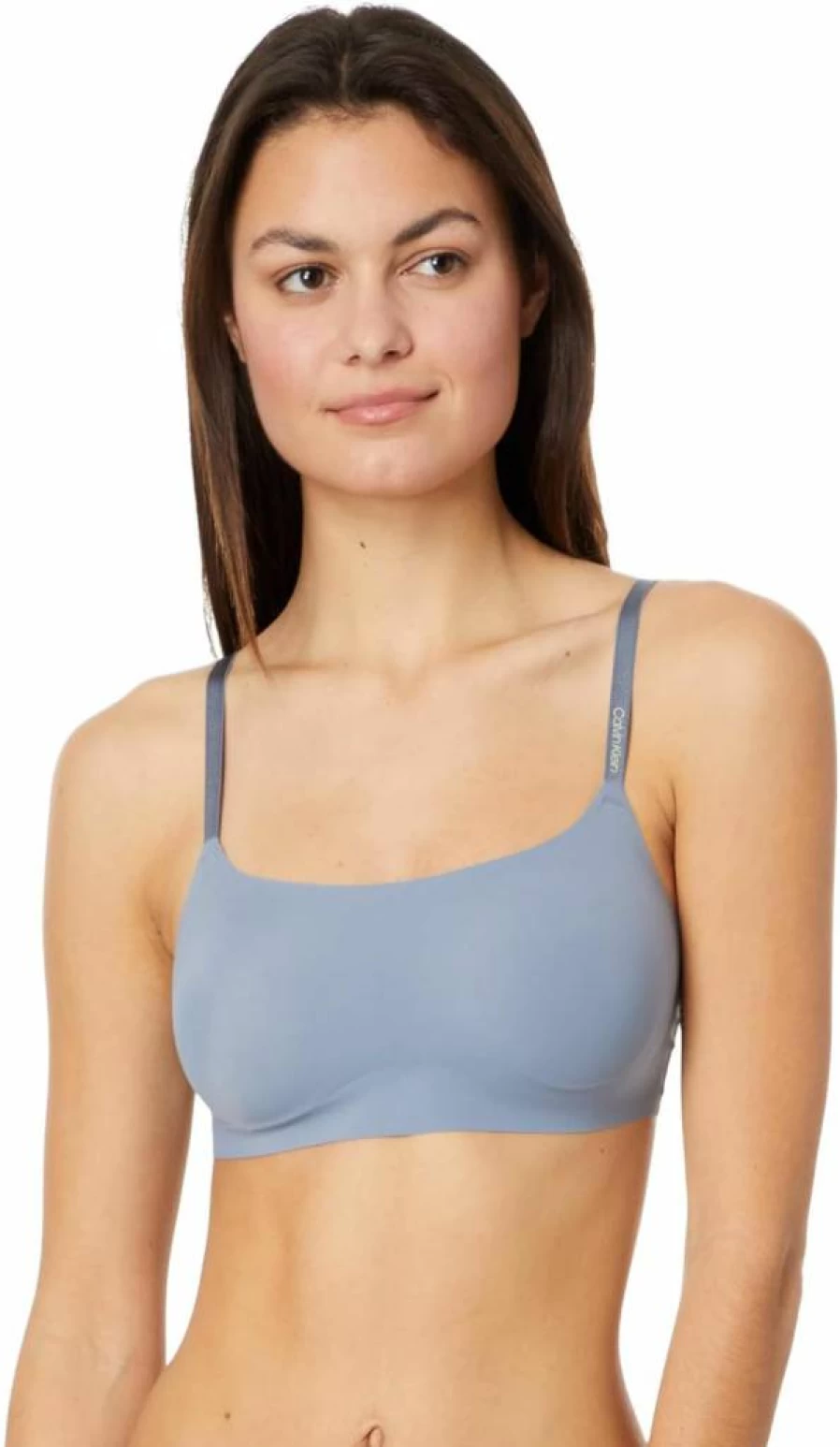 Calvin Klein Women's Seamless Adjustable Bralette - Comfortable Skinny Strap Wireless Bra